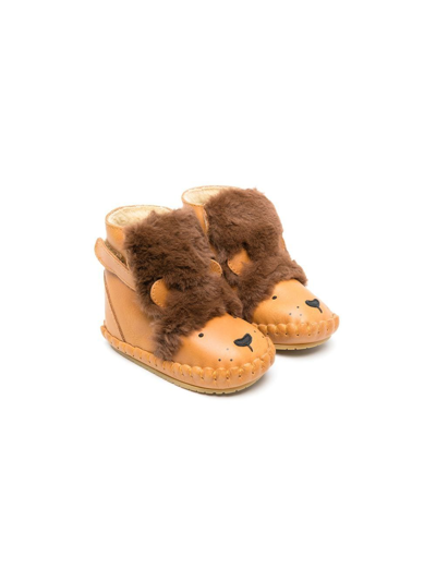 Donsje Babies' Lion Head Boots In Brown