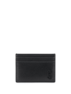 Saint Laurent Logo Card Holder In Nero