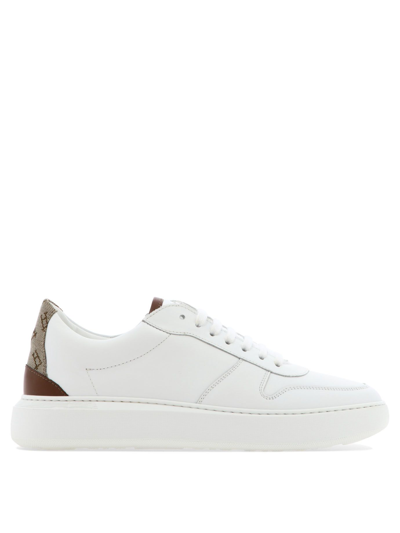 Herno Monogram-heel Low-top Sneakers In White