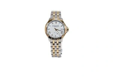 Pre-owned Raymond Weil 8160-stp-00308 Men's 41mm White Dial Stainless Steel Two-tone Watch