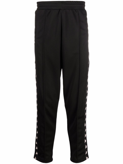 Golden Goose Star Logo Jersey Track Pants In Black