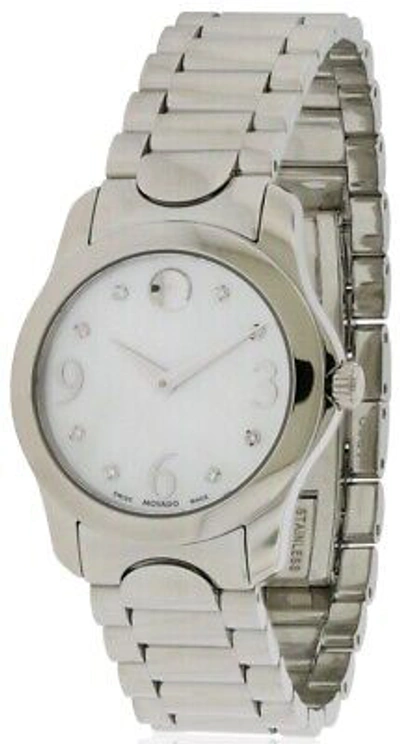 Pre-owned Movado Moda Stainless Steel Ladies Watch 0606696