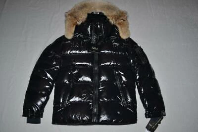 Pre-owned Sam Authentic Mens . York Arctic Fur Trimmed Jacket Jet Black All Sizes