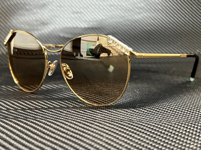 Pre-owned Tiffany & Co Tiffany Tf3073b 60213b Pale Gold Brown Grad Mirror Women's Sunglasses 59 Mm