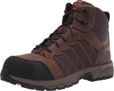 Pre-owned Timberland Pro Kids'  Men's Payload 6 Inch Composite Safety Toe Industrial Work Boot In Brown