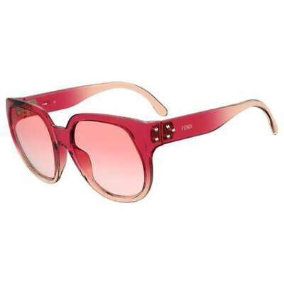 Pre-owned Fendi 0403gs-08cq9r Transparent Brown Sunglasses