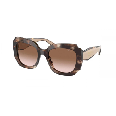 Pre-owned Prada Pr 16ys - 01r0a6 Havana-brown Gradient Lens Sunglasses 52mm Authentic