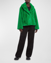 Apparis Fiona Koba Faux Fur Coat In Kelly Green