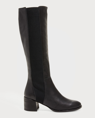 Eileen Fisher Destry Tall Leather Chelsea Boots In Graphite