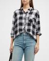 RAILS HUNTER PLAID BUTTON-FRONT SHIRT