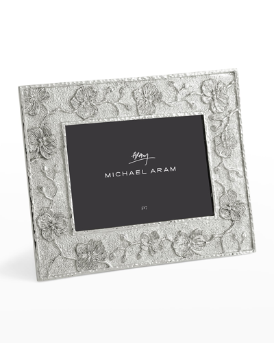 Michael Aram White Orchid Sculpted Photo Frame, 5" X 7" In Silver