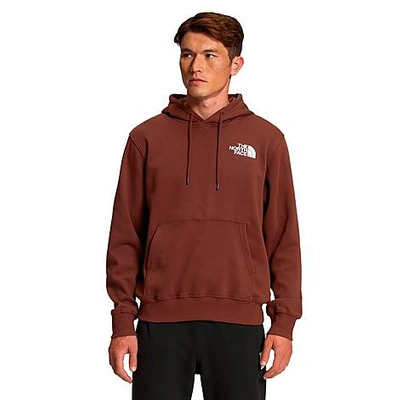 The North Face Inc Men's Box Nse Pullover Hoodie In Dark Oak/tnf Black