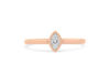 HAUS OF BRILLIANCE HAUS OF BRILLIANCE 14K ROSE GOLD PLATED .925 STERLING SILVER 1/20 CARAT DIAMOND SQUARE CUSHION-SHAPE