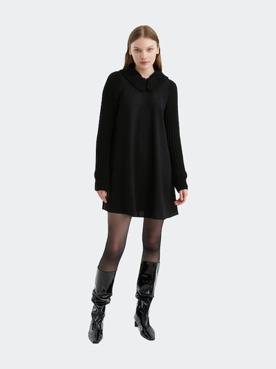 Nocturne Knit Details Dress In Black