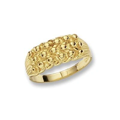 Pre-owned Markenlos Herren Keeper 3 Reihen Ring Gekennzeichnet Gelbgold