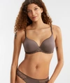 Simone Perele Andora 3d Convertible Plunge T-shirt Bra In Pink Grey