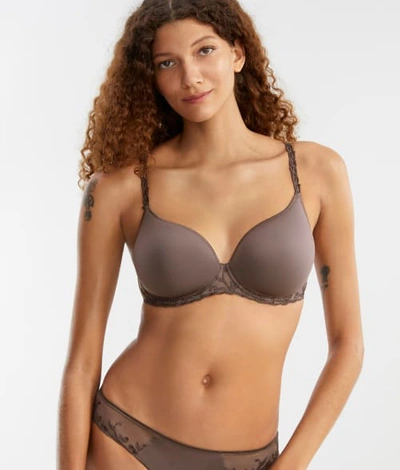 Simone Perele Andora 3d Convertible Plunge T-shirt Bra In Pink Grey