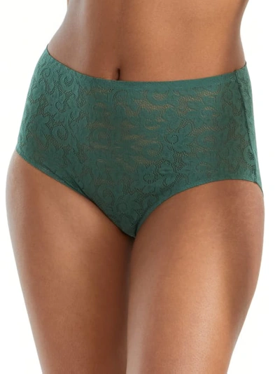 Tc Fine Intimates All Over Lace Modern Brief In Trekking Green
