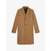 The Kooples Notched-collar Single-breasted Wool Coat In Cam01