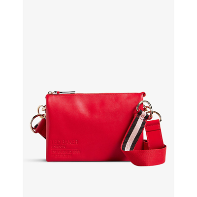 Ted Baker Darceyy Leather Cross-body Bag In Red
