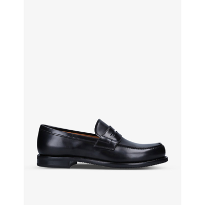 Church Mens  Gateshead Leather Penny Loafers In Black