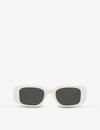 Prada Womens White Pr 17ws Rectangular-frame Acetate Sunglasses In White