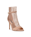 Nine West Imery Rhinestone Fishnet Bootie In Light Natural