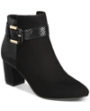 Karen Scott Ivyy Mixed-media Booties, Created For Macy's In Chocolate