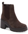 Aqua College Women's Raine Waterproof Chelsea Boots, Created For Macy's In Brown Sued