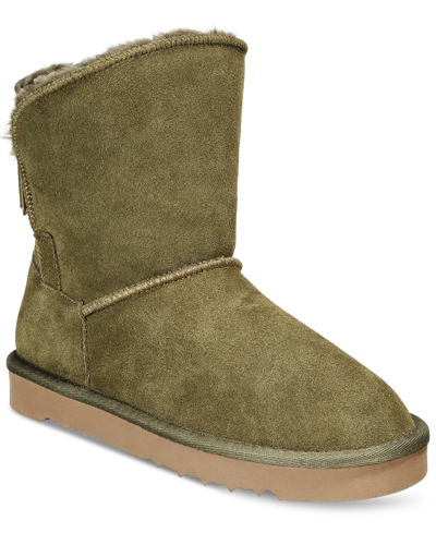Style & Co Women's Teenyy Winter Booties, Created For Macy's In Olive