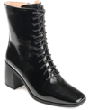 Journee Collection Women's Covva Lace-up Booties In Black