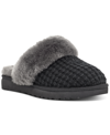 Ugg Cozy Knit Genuine Shearling Slipper In Black