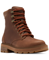 Sorel Lennox Lace-up Boots Women's Shoes In Velvet Tan/gum