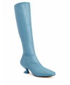 Katy Perry Women's The Laterr Knee High Square Toe Boots Women's Shoes In Arctic Blue