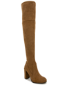 Kenneth Cole New York Justin Otk Womens Microsuede Tall Over-the-knee Boots In Mushroom