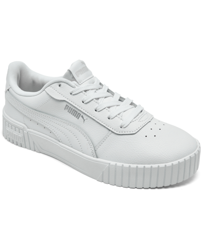Puma Women's Carina Leather Casual Sneakers From Finish Line In White