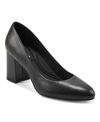 Easy Spirit Women's Cadet Slip-on Block Heel Dress Pumps Women's Shoes In Black Leather
