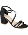 Journee Collection Women's Bella Strappy Block Heel Dress Sandals In Rose Gold