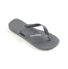 Havaianas Men's Brazil Logo Flip-flop Sandals Men's Shoes In Steel Grey