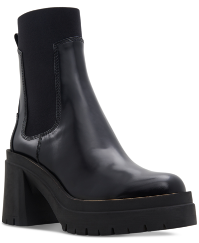 Aldo Bigmood Lug Chelsea Booties Women's Shoes In Black