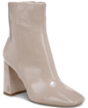 Sam Edelman Codie Womens Padded Insole Square Toe Booties In Chai Latte Patent