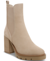 Sam Edelman Women's Rollins Lug-sole High-heel Chelsea Booties Women's Shoes In Sesame Suede