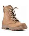 White Mountain Women's Chevy Lace-up Booties Women's Shoes In Tan/fabric