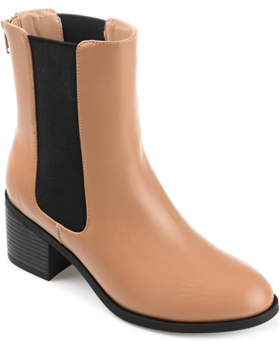 Journee Collection Women's Tayshia Chelsea Booties In Tan