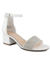 Sugar Sgrnoelle4 Womens Faux Suede Dressy Block Heel In White