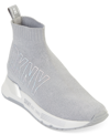 Dkny Women's Noto Logo Slip-on Fashion Sneakers In Silver