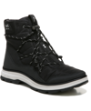 Ryka Brae Water-repellent Lace-up Boot In Black/black Fabric