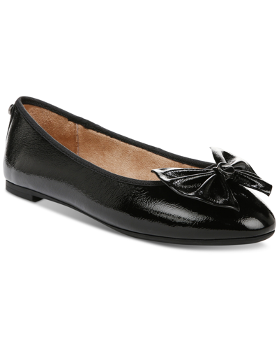 Circus By Sam Edelman Womens Patent Slip On Ballet Flats In Black
