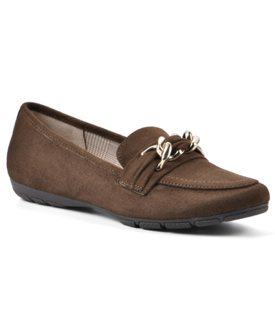 Cliffs By White Mountain Women's Gainful Loafers In Brown Suedette
