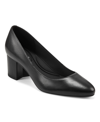 Easy Spirit Women's Cosma Slip-on Block Heel Dress Pumps Women's Shoes In Black Leather